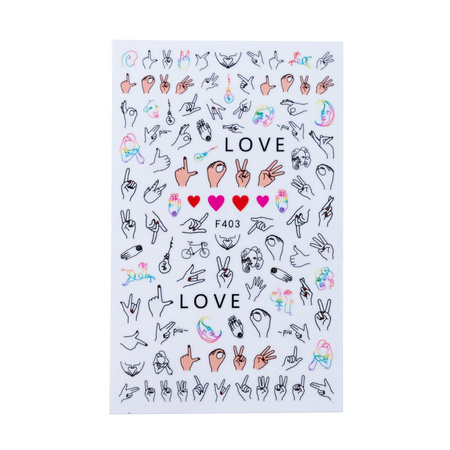 Thin self-adhesive Valentine's Day nail stickers F403