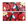 Wassertransfer-Nagelaufkleber mit Blumenmotiv, Bogen 6,5 x 5,5 cm für 10 Finger, Nr. 1612