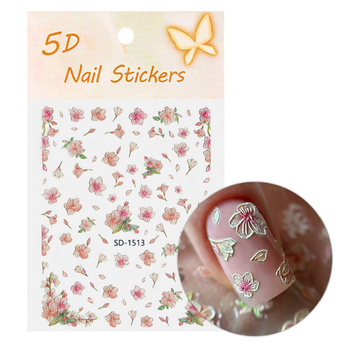 Autocollants pour ongles 5D à fleurs SD-1513 MollyNails