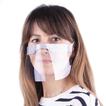 Flexible half-face mask, reusable, universal, gray, sewn