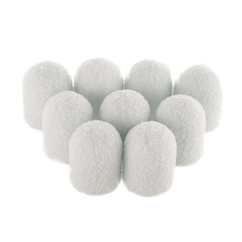 Pedicure caps 7 mm, 60 grit, 10 pcs Fabric Podo AlleMed White