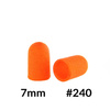 Pedicure-Kappen, 7 mm, Körnung 240, 10 Stück, ABS, Podo AlleMed, Orange