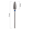 Carbide burr, cone, round, blue, medium