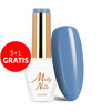 5+1 безкоштовно Гібридний лак Molly Nails Blue Sky Clear Blue без HEMA/Di-HEMA, 8 г, № 113