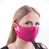 Reusable neoprene foam face mask, fuchsia, size S/M, 1 piece