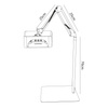 Lampe UV/LED à miroir 36 W Molly Nails pour pédicure avec trépied, sans fil, blanche V10BAT