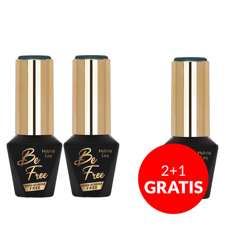 2+1 безкоштовно Гібридний лак Molly Nails BeFree Elegance Deep green glass HEMA/Di-HEMA Free 10 г № 9