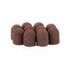 Cappucci abrasivi per pedicure con interno in cotone, 13 mm, grana 80, marroni, AlleMed, 10 pezzi