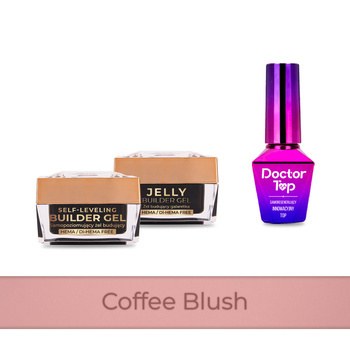 Molly Nails PRO MATCH SYSTEM 2+1 Coffee Blush 2 Aufbau-Gele + Doctor Top 10 g