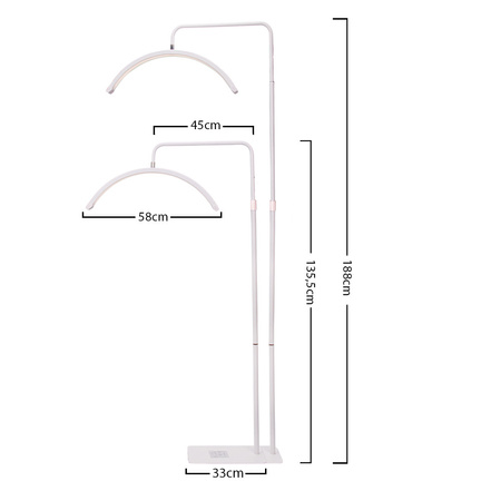30-W-LED-Kosmetikleuchte, bogenförmig, schattenfrei, weiß, Standmodell HD-M6X
