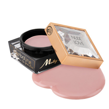 HEMA/Di-HEMA Free nail builder gel with tea tree oil MollyLac HerbaLine Nude Love by Gosia Kruś 50g