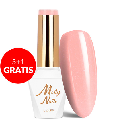5+1 безкоштовно Гібридний лак Molly Nails Sensual Chloe без HEMA/Di-HEMA, 8 г, № 200