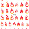 Autocollants pour ongles fins, autocollants « flammes » n° 1069, rouges