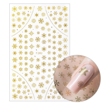 Adesivi per unghie sottili autoadesivi natalizi Molly Nails F282 dorati