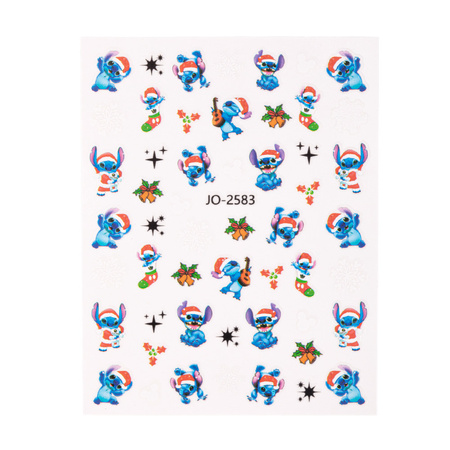 Adhesivos navideños para uñas Stitch de Molly Nails JO-2583