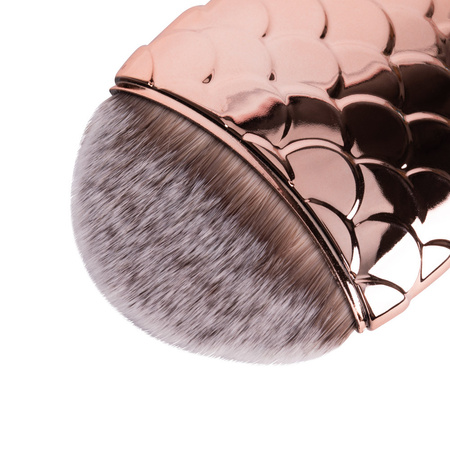 Пензлик «Рибка» Chubby Mermaid Brush кольору рожевого золота з темним ворсом