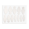 Combo system dual form silicone molds for French manicure MollyLac almond 12 pieces