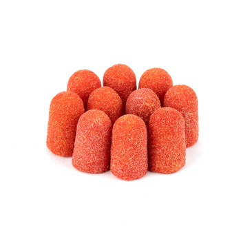 Capuchons pour pédicure 7 mm, gradation 180, 10 pièces, Fabric Podo AlleMed, orange