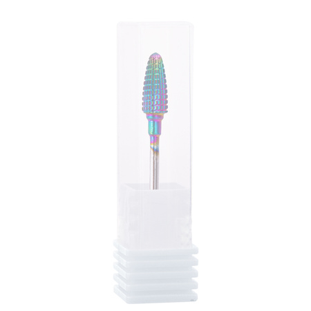 Fresa profesional de cobalto-tungsteno con acabado iridiscente, modelo Flame M 3/32" n.º 4