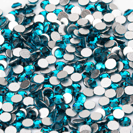 Zirconios de cristal para uñas SS10 Blue Zircon, aprox. 50 unidades.