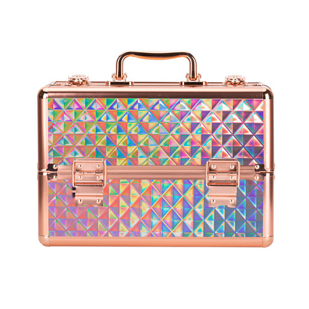 Estuche de maquillaje M para esmaltes K107-7H rosa dorado