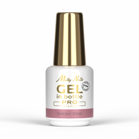 Gel polish in a bottle with a brush Gel in Bottle Molly Nails Pro Salon Smoky Pink HEMA/Di-HEMA Free 15g