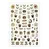Thin self-adhesive Halloween nail stickers R233 gold