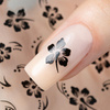 Adhesivos para uñas finos y autoadhesivos con motivos florales SWA20, negros
