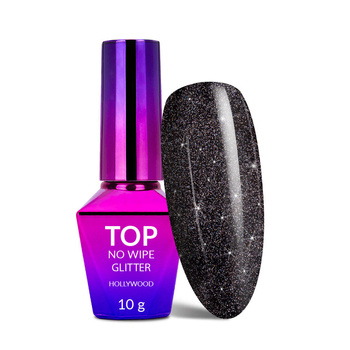 Esmalte «no wipe» con purpurina Hollywood Star de MollyLac, 10 g