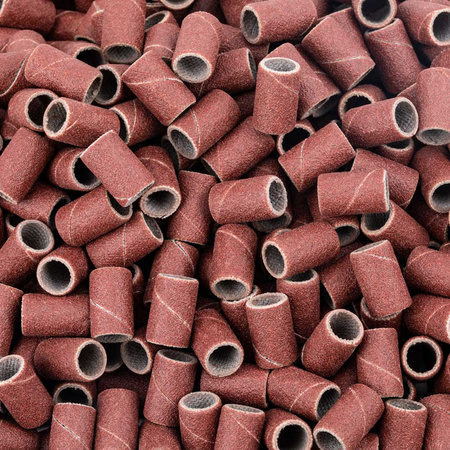 Maniküre- und Pediküre-Kappen, Schleifhülsen, Zylinder 6 mm, Körnung 240, braun, 1000 Stück