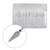 Set di frese diamantate a pera, blu, medie, 10 pezzi