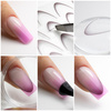 Gradient adhesive nail stickers/French/Ombre/French smile line 23 pcs. brown SD-1931