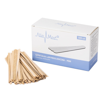 Spatule otolaringologiche monouso in legno per ceretta AlleMed, 500 pezzi (mini)