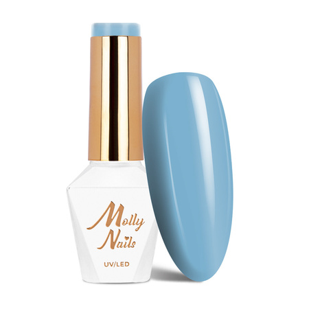 MollyNails Hybridlack Blue Sky Baby Blue, HEMA/Di-HEMA-frei, 8 g, Nr. 110
