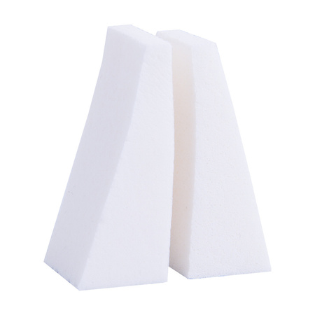 Esponja para ombre y maquillaje, de látex, blanca, 2 unidades