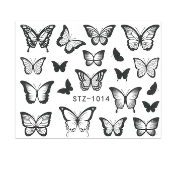 Water stickers for nails, butterflies STZ-1014