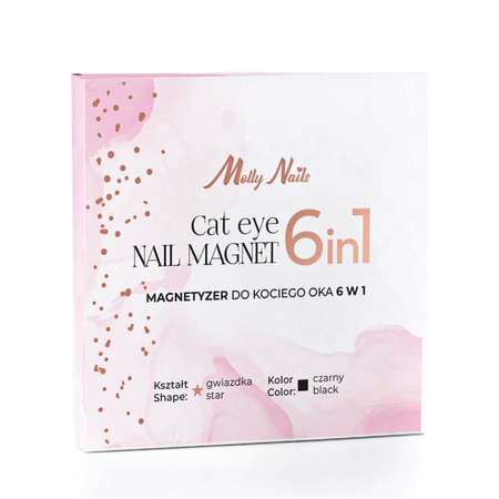 Magnetizzatore a stella 6 in 1 per Cat Eye MollyNails, nero