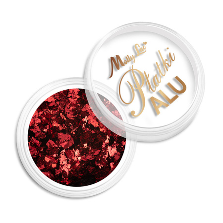 MollyLac Metallic Nail Dust Alu Flakes Passionate Red 0.2 g No. 5