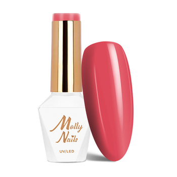 Гібридний лак Molly Nails Hearts & Kisses Dark Raspberry без HEMA/Di-HEMA, 8 г, № 193