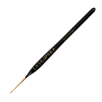 Micropainting brush for decorating, 1 black, bristle length 7 mm, Laskovska Brushes
