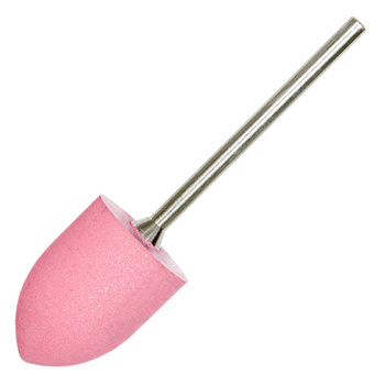 Pink rubber ball shape cutter with silver shank