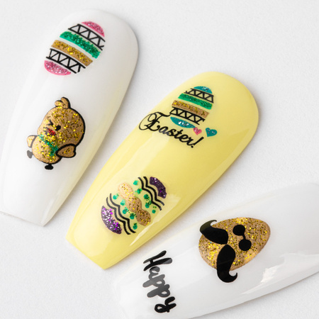Selbstklebende 3D-Nagelaufkleber mit Glitzer für Ostern BLE 1058D