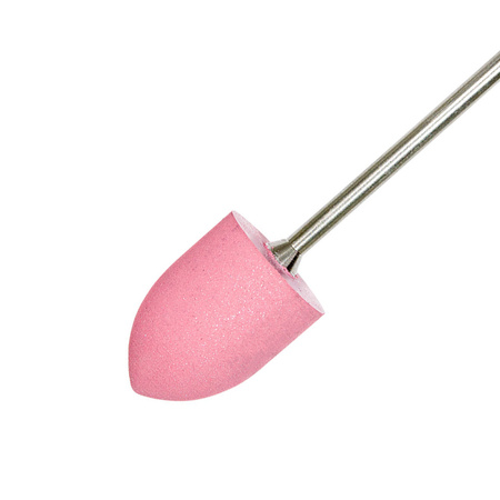 Pink rubber ball shape cutter with silver shank