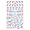 THIN SELF-ADHESIVE FEATHER NAIL STICKERS F054