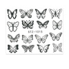 Adhesivos de agua para uñas con motivos de mariposas STZ-1015
