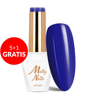 5+1 free Molly Nails Power Flower Blue Hydrangea HEMA/Di-HEMA Free hybrid nail polish 8g No. 727