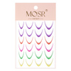 Gradient adhesive nail stickers/French/Ombre/French smile line, 24 pcs, mixed colors