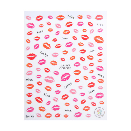 Naklejki do paznokci samoprzylepne walentynkowe CA-568 Molly Nails