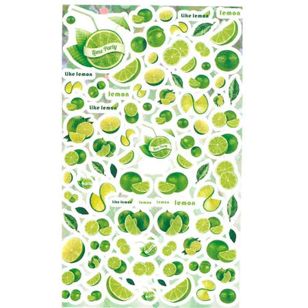 Thin, self-adhesive fruit nail stickers F409