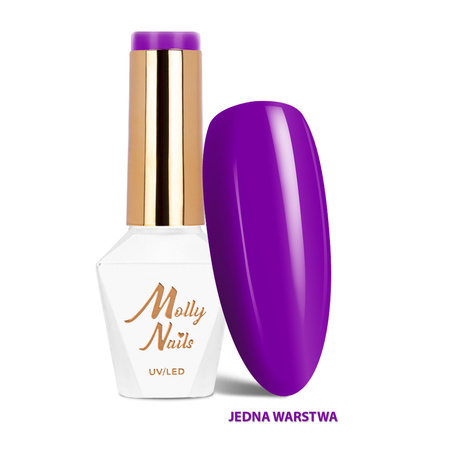 Гібридні лаки LED/UV Gel Polish Vivid Vibes № 287 Ultra Plum Molly Nails без HEMA/Di-HEMA, 8 г